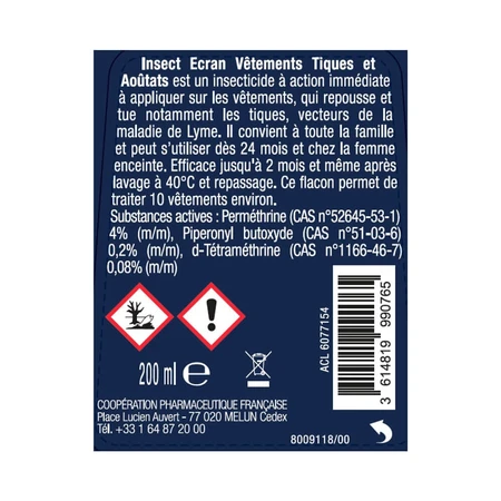 Insect Ecran 24 maanden Reukloze insecticide spray tegen teken en mosterd 200 ml