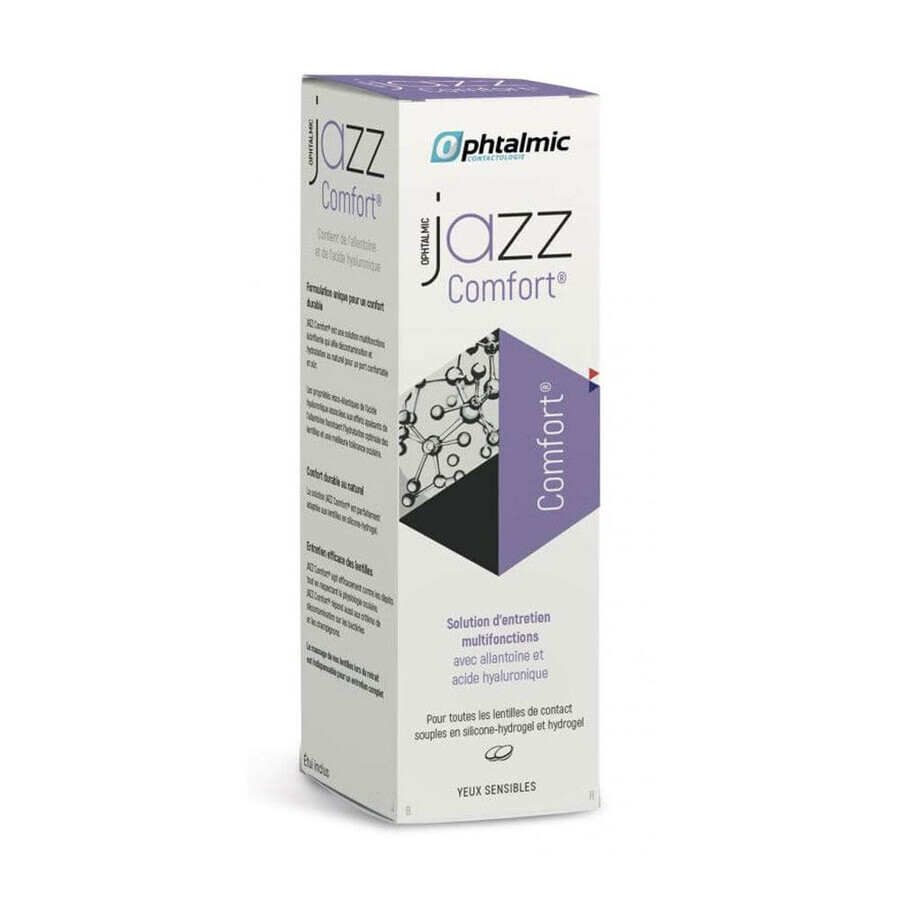 Ophtalmic Comfort Jazz Multifunctional maintenance solution for soft contact lenses Sensitive eyes 360 ml