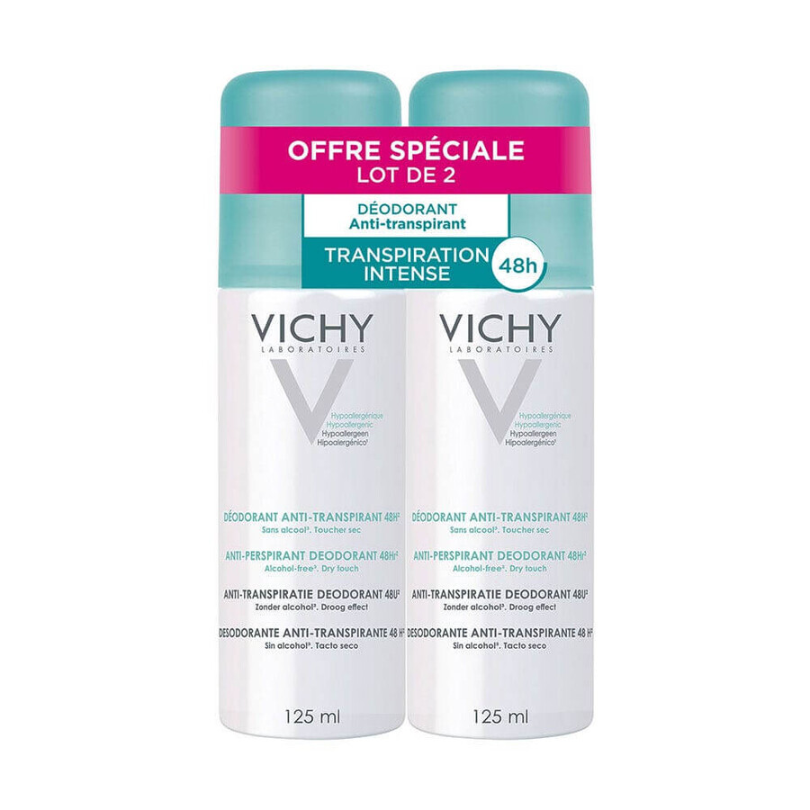 Vichy Deodorant Antitranspirant 48H Spray 2x125ml