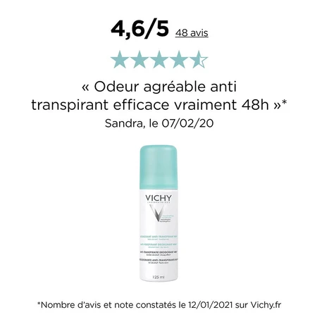 Vichy Deodorant Antiperspirant 48H Spray 2x125ml