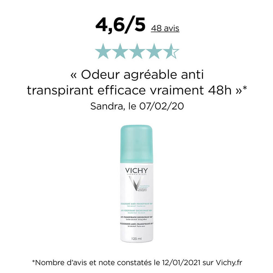 Vichy Deodorant Antitranspirant 48H Spray 2x125ml