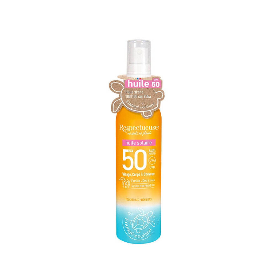Cumpără Respectueuse Huile Solaire SPF50 100ml Respectueuse Huile Solaire SPF50 100ml