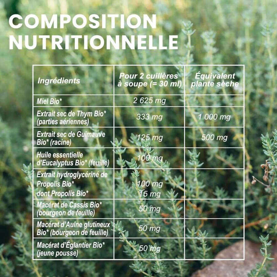 Santarome Biologische Respi'rub Siroop voor Neus en Keel 125 ml