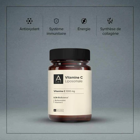 A-LAB Vitamin C liposomal 1000mg Vitalität Anti-Müdigkeit Antioxidans 60 Kapseln