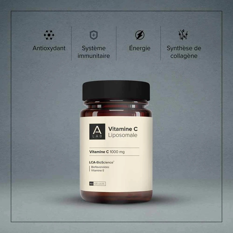 A-LAB Vitamin C liposomal 1000mg Vitalität Anti-Müdigkeit Antioxidans 60 Kapseln