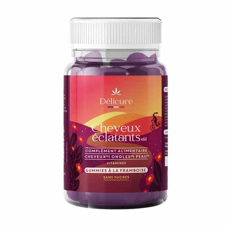 Delicure Hair Taste Raspberry Sugar Free x60 Gum