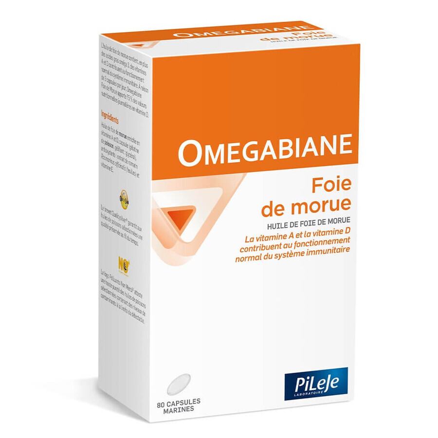 Pileje Omegabiane Aceite de Hígado de Bacalao 80 Cápsulas Omegabiane 80 Cápsulas