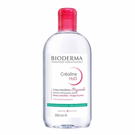 Bioderma Crealine Micellar Water H2O Empfindliche, normale oder Mischhaut 500 ml