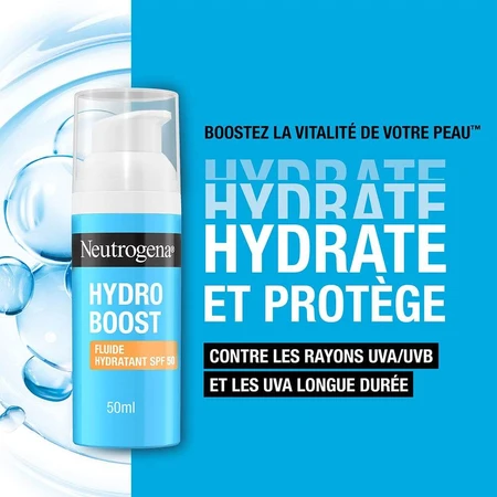 Neutrogena Hydro Boost Hyaluron Fluid met B5 hyaluronzuur en niacinamide SPF 50ml