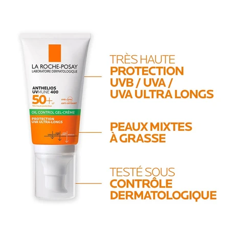 La Roche-Posay Anthelios Gel-Dry Touch Sonnenschutz-Gesichtscreme mit Parfüm Spf50+ Xl Sans Parfum 50ml