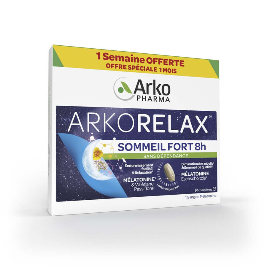 Arkopharma Arkorelax Slaap Sterk 8u 30 tabletten