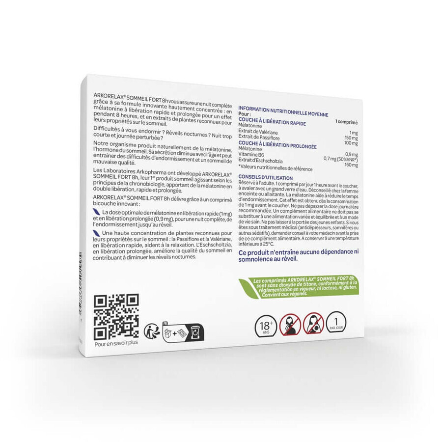 Arkopharma Arkorelax Slaap Sterk 8u 30 tabletten