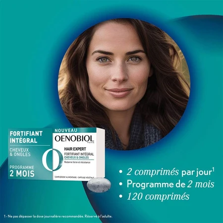 Oenobiol Hair Expert Fortificante Integral Cabello y Uñas 2x60 Comprimidos