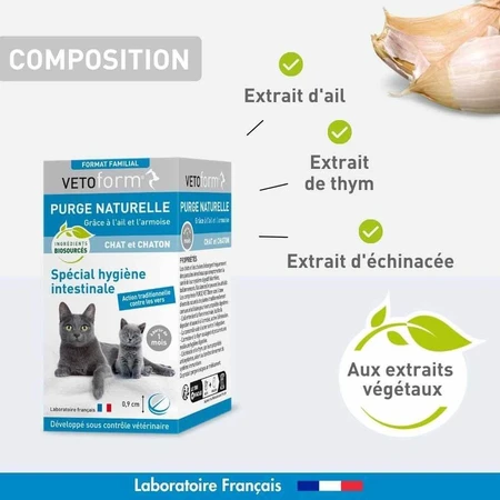 Vetoform Cat Purge in Family Format Kitten 50 Tablets