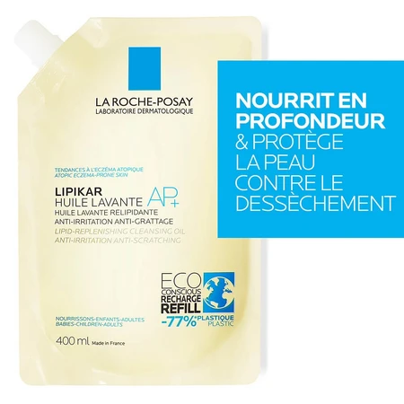La Roche-Posay Lipikar Aceite Limpiador Relipidante Pieles Atópicas AP+ Eco-Relleno 400ml