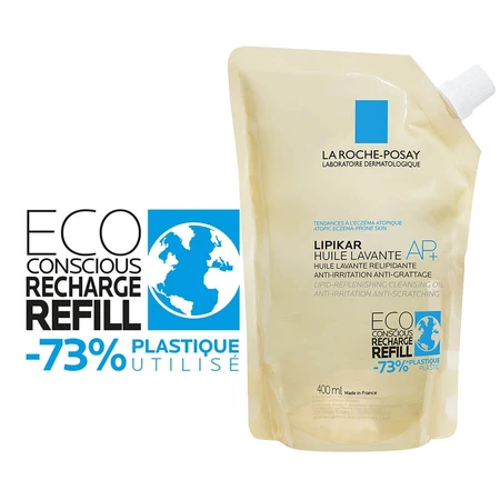 La Roche-Posay Lipikar Aceite Limpiador Relipidante Pieles Atópicas AP+ Eco-Relleno 400ml