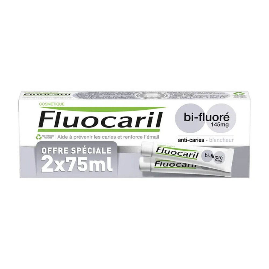 Fluocaril Toothpaste Bi-fluore Blancheur Anti-caries 2x75ml