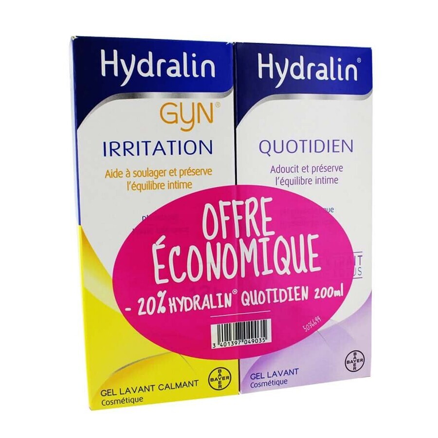 Hydralin Uso Quotidiano Equilibrio intimo + Gyn Gel detergente calmante per irritazioni 200ml
