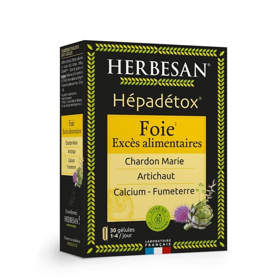 Herbesan Hépadetox Excès Alimentaire 30 gélules