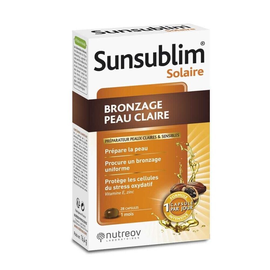 Nutreov Sunsublim Bräunungspräparat für helle Haut 28 Kapseln