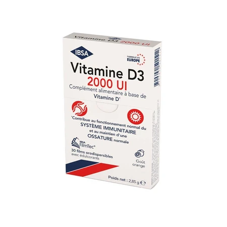 IBSA FilmTec Vitamina D3 2000IU 30 Láminas bucodispersables
