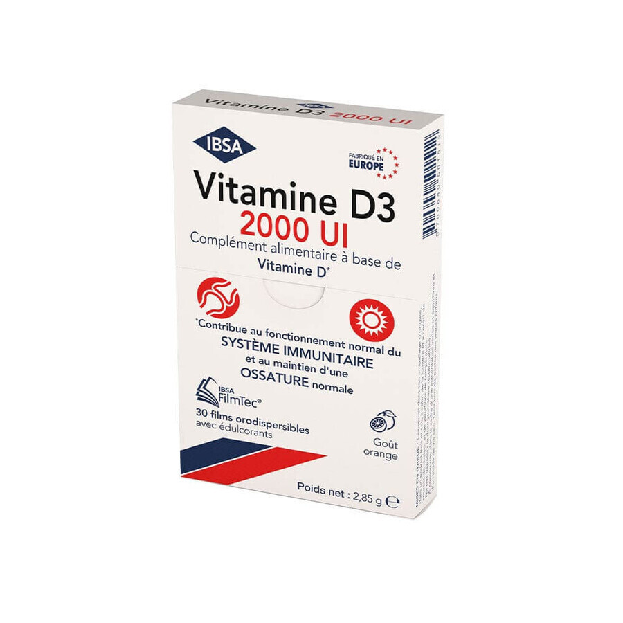 IBSA FilmTec Vitamina D3 2000IU 30 Láminas bucodispersables