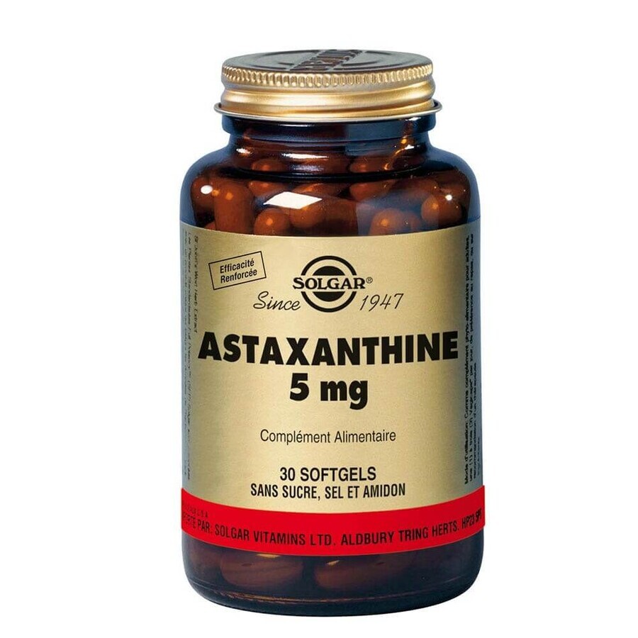 Winkel op Solgar Astaxanthine 30 Capsules Solaire Beauté 5 mg Solgar Astaxanthine 30 Capsules Solaire Beauté 5 mg