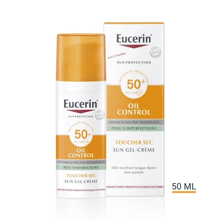 Eucerin Zonbescherming Olie Controle Gezichtsbescherming Dry Touch SPF50+ 50ml