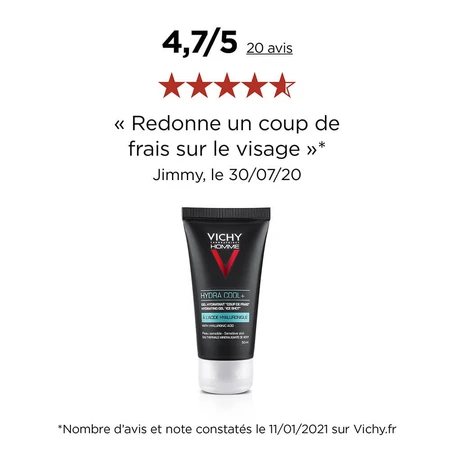 Vichy Men's Ice Effect Hydra Cool+ Hydraterende Gezichtsgel 50ml