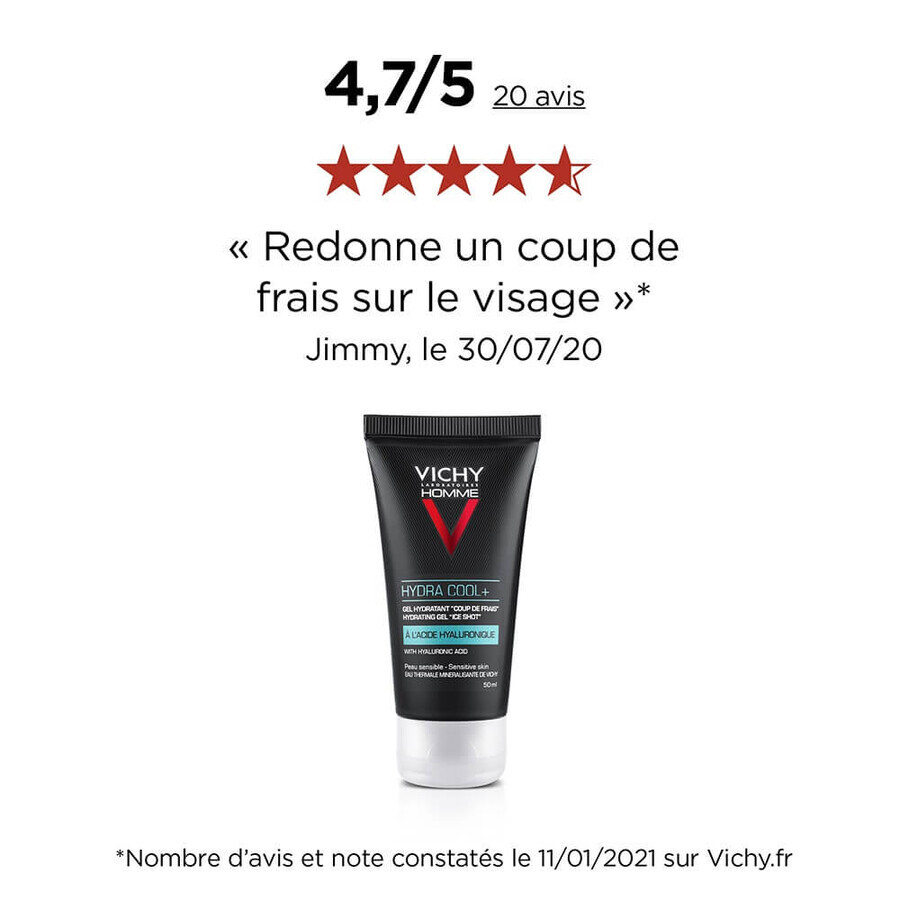 Vichy Men's Ice Effect Hydra Cool+ Gel Hidratante Facial 50ml Vichy Men's Ice Effect Hydra Cool+ Gel Hidratante Facial 50ml