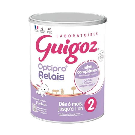 Guigoz Optipro Relais Evolia Relais 2 Leche en Polvo 6 meses-1 año Dès 6 Mois 800g