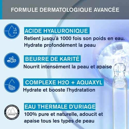 Uriage Eau Thermale Creme D'eau Riche Peaux Seches A Tres Seches 40ml