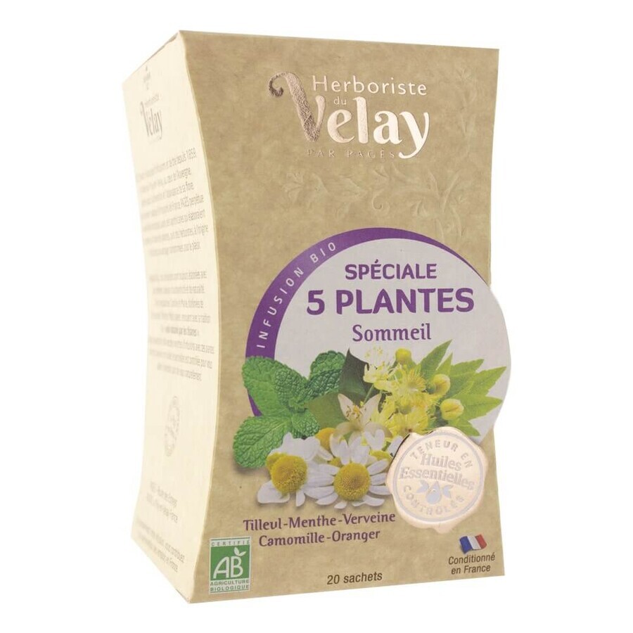L'Herboriste du Velay Speciale Slaap Infusie Bio 20 Zakjes