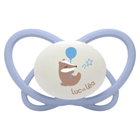 Luc Et Lea Physiologische Silikonschnuller ohne Ringe Nacht 6 bis 18 Monate x2