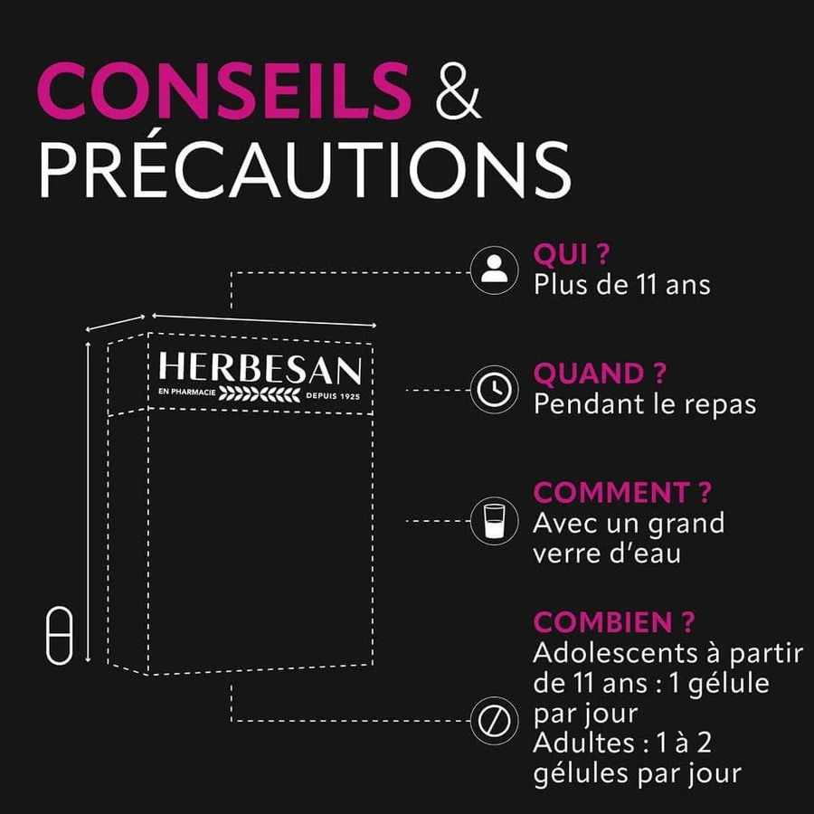 Herbesan Probiotiques Intestinal Flore 15 Gélules