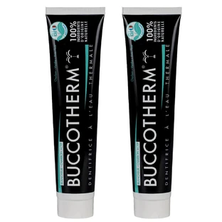 Buccotherm Whitening Tandpasta met Thermaal water en Bio Active Charcoal 2x75ml