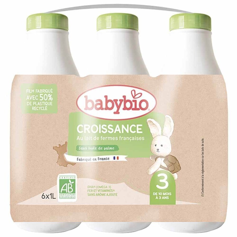 Babybio Organic Liquid Growth Milk 10 months 6x1l