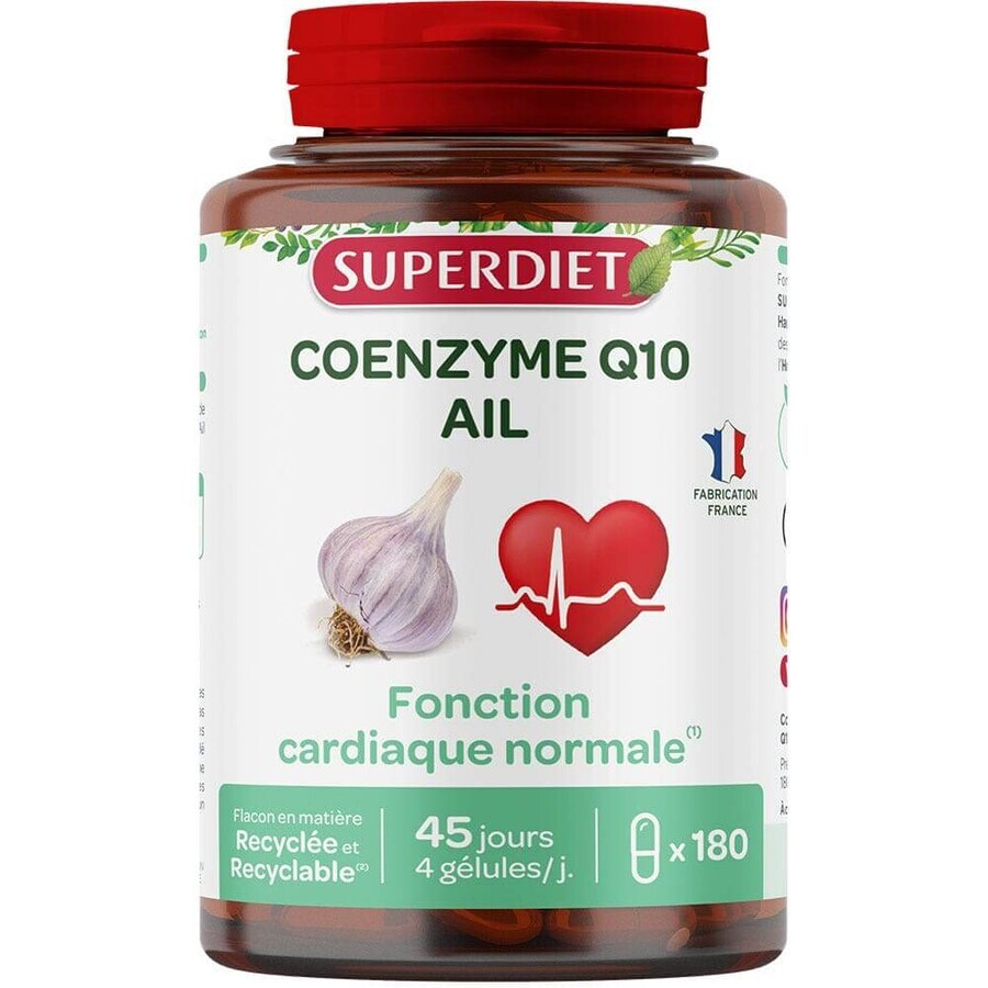 Acquista Superdiet Coenzima Q 10 - Aglio 180 capsule Superdiet Coenzima Q 10 - Aglio 180 capsule