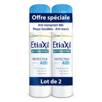 Etiaxil Anti-traspirante Aerosol Deodorante 48h Protect Ascelle Sudorazione moderata Pelle Sensibile 2x150ml
