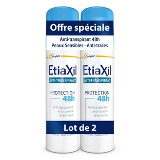 Etiaxil Anti-Transpirant Aerosol Deodorant 48h Protect Achselhöhlen Mäßige Transpiration Empfindliche Haut 2x150ml