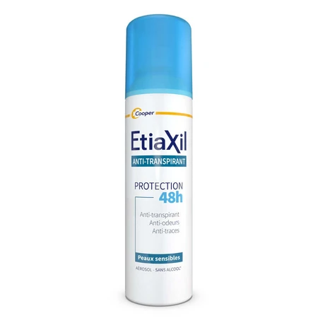 Etiaxil Anti-Transpirant Aerosol Deodorant 48h Protect Achselhöhlen Mäßige Transpiration Empfindliche Haut 2x150ml