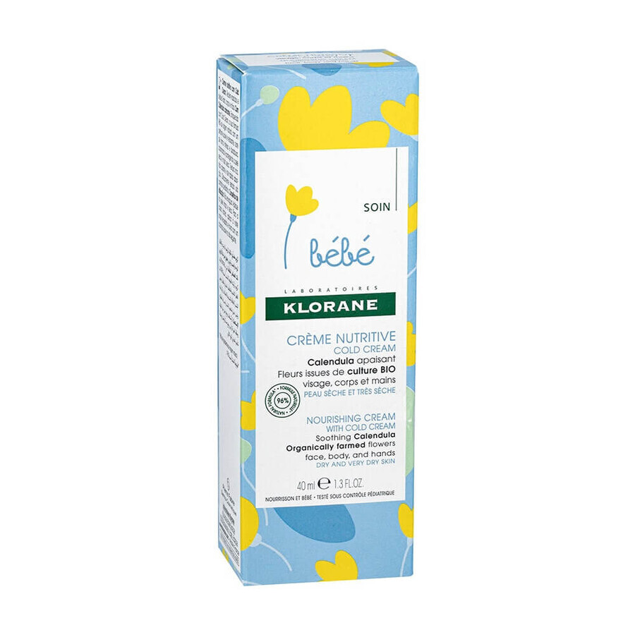 Klorane Newborn Voedende Koude Crème Droge of Zeer Droge Huid 40ml Klorane Newborn Voedende Koude Crème Droge of Zeer Droge Huid 40ml