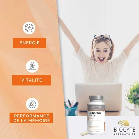 Biocyte Santé 5 Ginseng Forte 40 Gélules