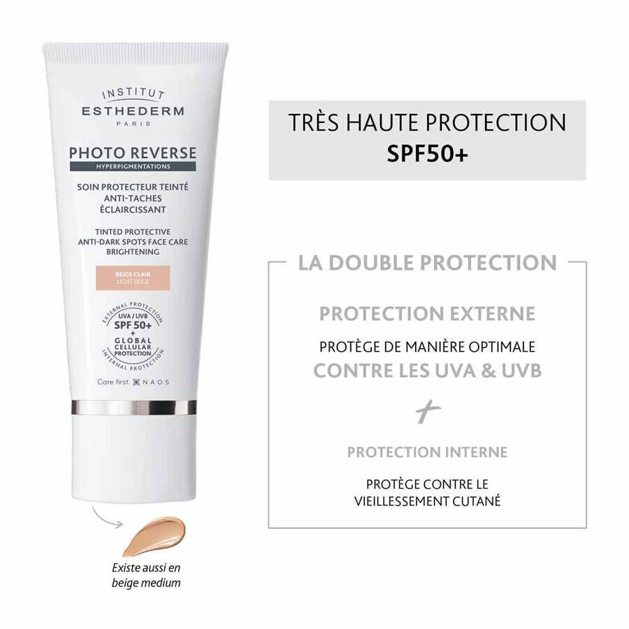 Institut Esthederm Photo Reverse Lightening Beschermende Behandeling SP50+ Licht Beige 50ml Institut Esthederm Photo Reverse Lightening Beschermende Behandeling SP50+ Licht Beige 50ml