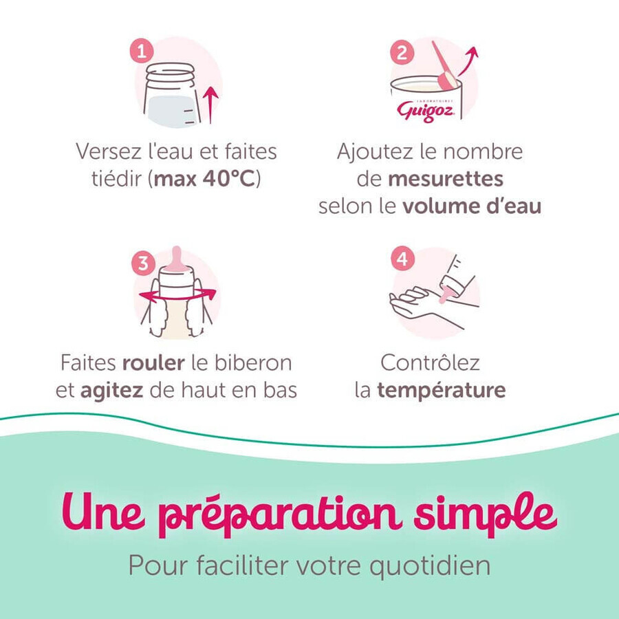 Guigoz Guigozgest GuigozGest 1 Milk Powder Thickened Formula 0-6 Months Dès La Naissance Jusqu'à 6 Mois 800g