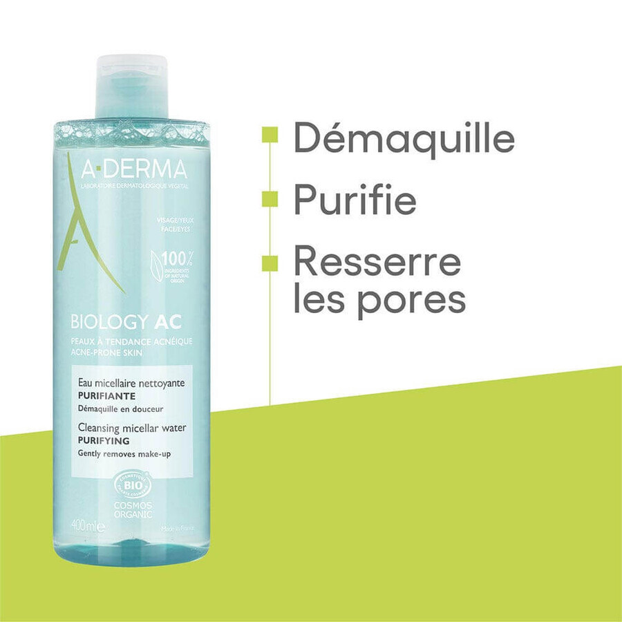 A-Derma Biology AC Apă micelară purificatoare Bio 400ml A-Derma Biology AC Apă micelară purificatoare Bio 400ml