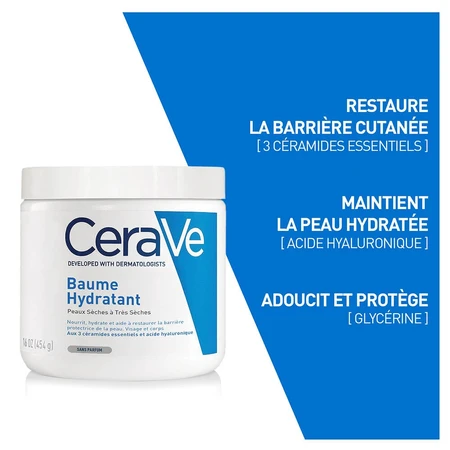 Cerave hydraterende crème voor de droge en zeer droge huid 454g
