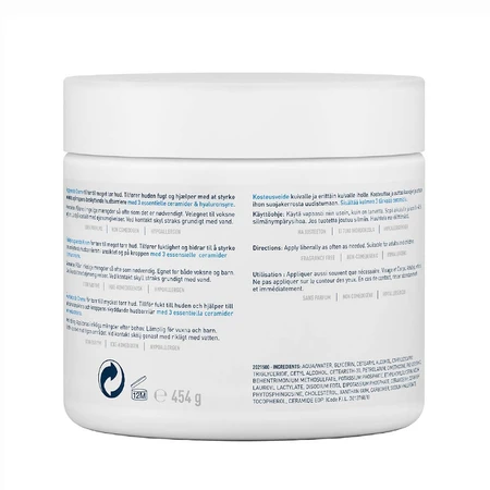 Cerave hydraterende crème voor de droge en zeer droge huid 454g