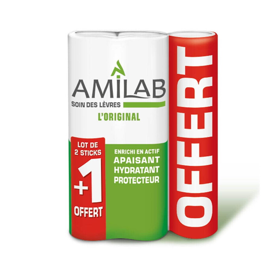 Amilab Duo di stick labbra + 1 Labbra in omaggio 3x4.7g
