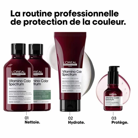 L'Oréal Professionnel Vitamino Color Spectrum Shampoing neutralisant reflets rouges pour cheveux bruns 300ml